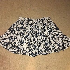 Black and white flower skirt